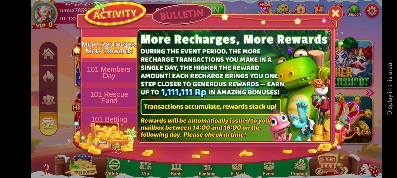 lucky 101 bonus